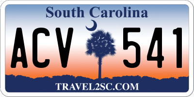 SC license plate ACV541