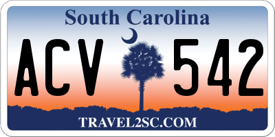 SC license plate ACV542