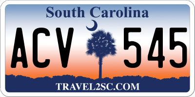 SC license plate ACV545