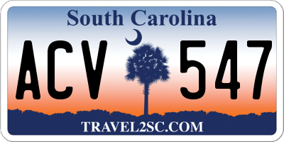 SC license plate ACV547