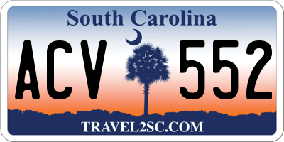 SC license plate ACV552