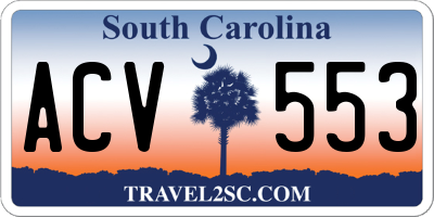 SC license plate ACV553