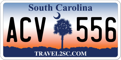 SC license plate ACV556