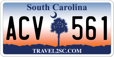 SC license plate ACV561