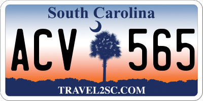 SC license plate ACV565
