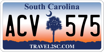 SC license plate ACV575