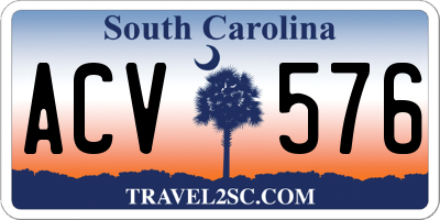 SC license plate ACV576