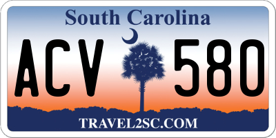SC license plate ACV580