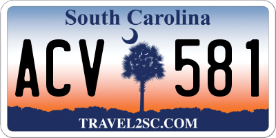 SC license plate ACV581