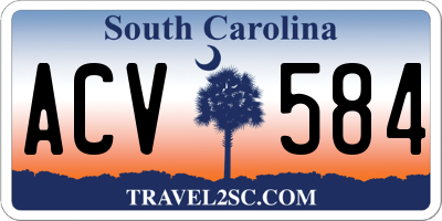 SC license plate ACV584