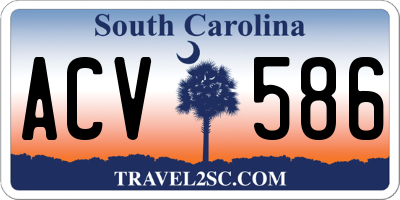 SC license plate ACV586