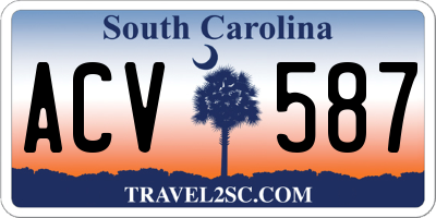 SC license plate ACV587
