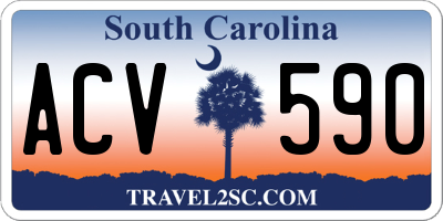 SC license plate ACV590