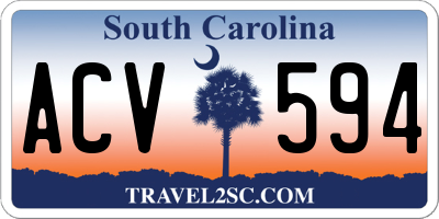 SC license plate ACV594