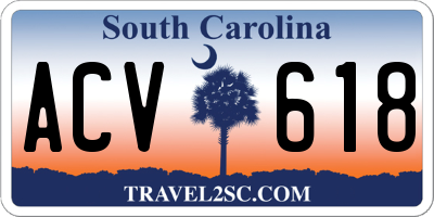 SC license plate ACV618