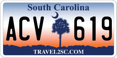 SC license plate ACV619