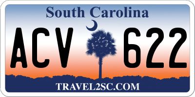 SC license plate ACV622