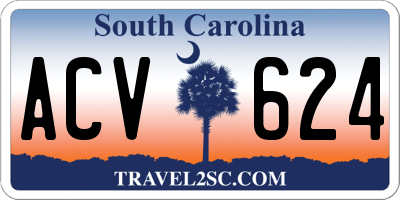 SC license plate ACV624