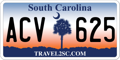 SC license plate ACV625