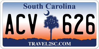 SC license plate ACV626