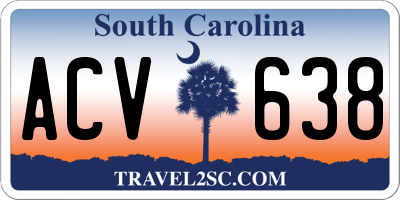 SC license plate ACV638