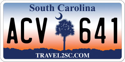 SC license plate ACV641