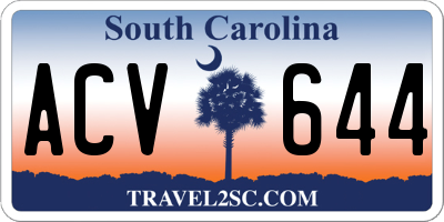 SC license plate ACV644