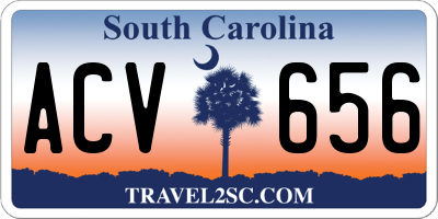 SC license plate ACV656