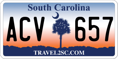SC license plate ACV657