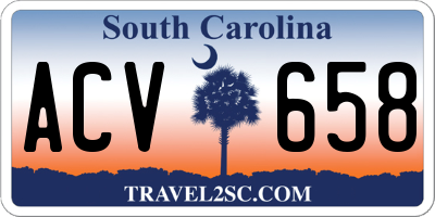 SC license plate ACV658