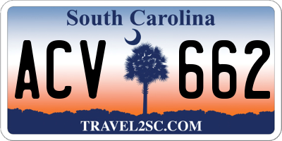 SC license plate ACV662