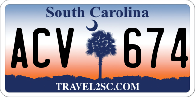 SC license plate ACV674