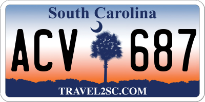 SC license plate ACV687