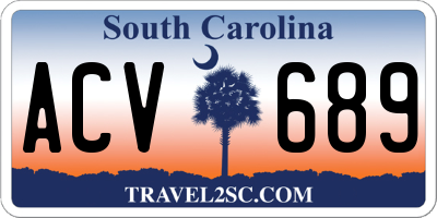 SC license plate ACV689