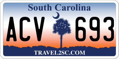 SC license plate ACV693