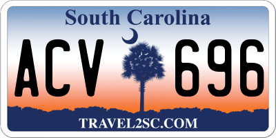 SC license plate ACV696