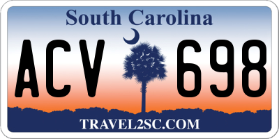 SC license plate ACV698