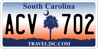 SC license plate ACV702