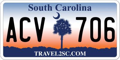 SC license plate ACV706