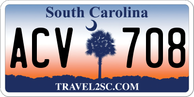SC license plate ACV708
