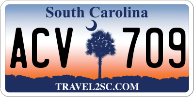 SC license plate ACV709