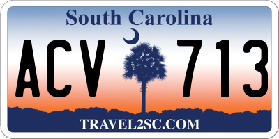 SC license plate ACV713