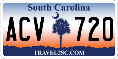 SC license plate ACV720
