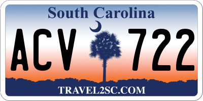 SC license plate ACV722