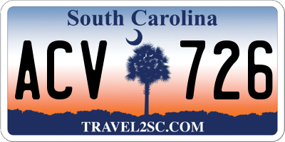 SC license plate ACV726
