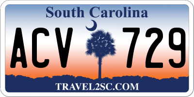SC license plate ACV729