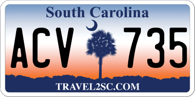 SC license plate ACV735