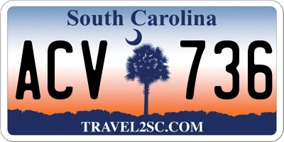 SC license plate ACV736