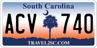 SC license plate ACV740