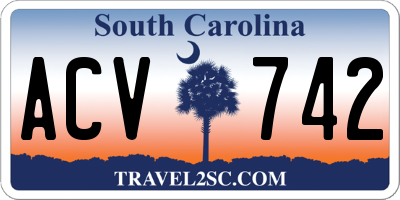 SC license plate ACV742